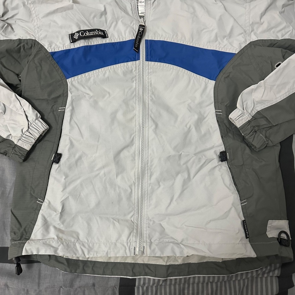 Columbia Sportswear Company Jacket Size MediumHooded White Gray Blue - Picture 3 of 5